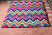 Colorful Felt Floor Carpet- Pattern Felt Rugs made of Felt Balls FR035 - nepacrafts