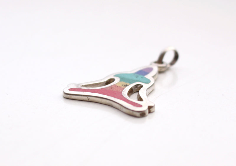 7 Chakra Meditating Buddha White Metal Pendant - nepacrafts
