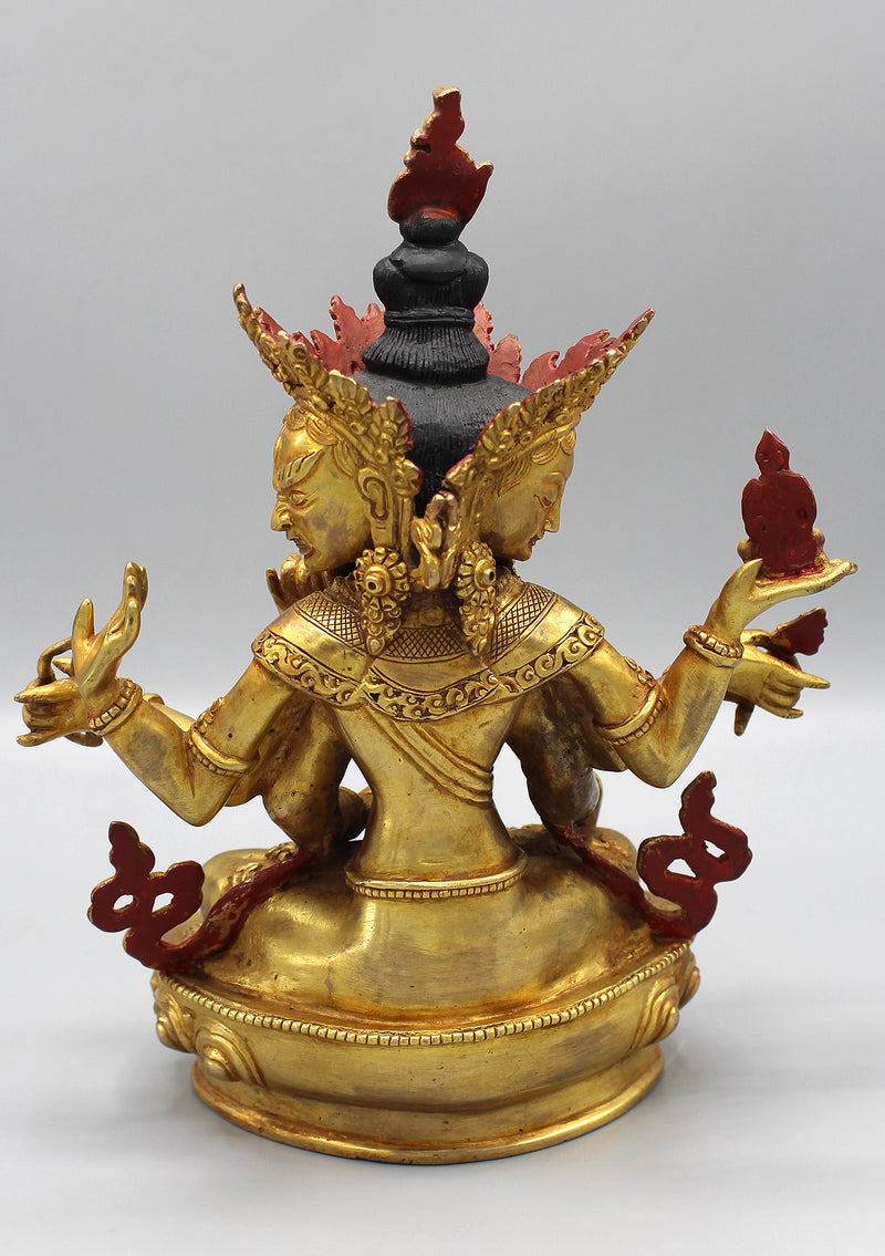 Tibetan Buddhist Namgyalma Fully Gold Plated Statue - nepacrafts