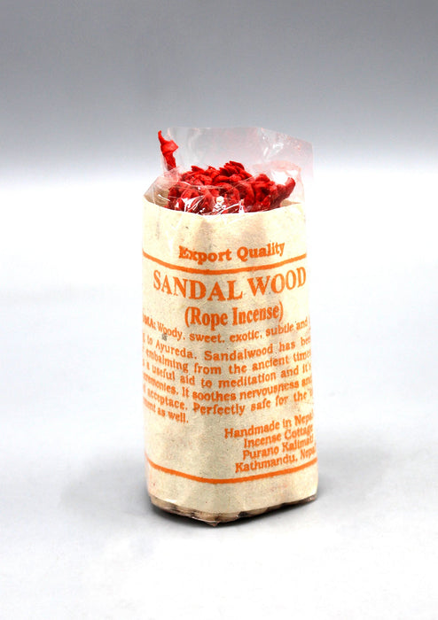 Sandalwood Rope Incense-Pack of 6