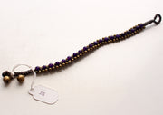 Dark Purple Handwoven Glass Beads Teen Anklet - nepacrafts