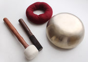 Sangha Therapy Singing Bowl Note # E, Tibetan Bowl with Cushion and Mallet - nepacrafts