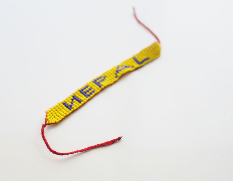 Hand Crocheted NEPAL Women Glass Beads Bracelet - nepacrafts