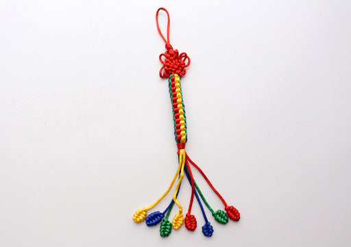 Hand Knotted Colorful Hanging Decor, Car Hanging Amulet - nepacrafts