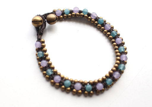 Transparent Glass Beads Handwoven Teen Anklet - nepacrafts