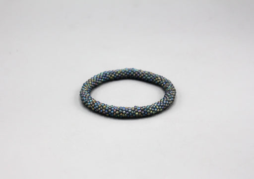 Gray and Blue Multicolor Roll on Bracelet - nepacrafts