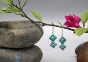Floral Dangle Sterling Silver Earrings - nepacrafts