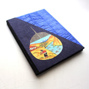 A Village Life Hand Painted Bodhileaf Lokta Paper Blank Journal - nepacrafts