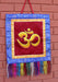 Hindu Om Embroidered Brocade Wall Hanging Banner - nepacrafts