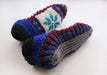 Elegant Blue and White Mixed Snow Flakes Pattern Woolen Indoor Lined Socks - nepacrafts