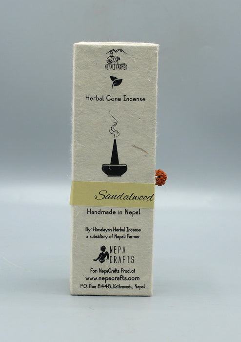 Sandalwood Herbal Cone Incense by Nepali Farmer