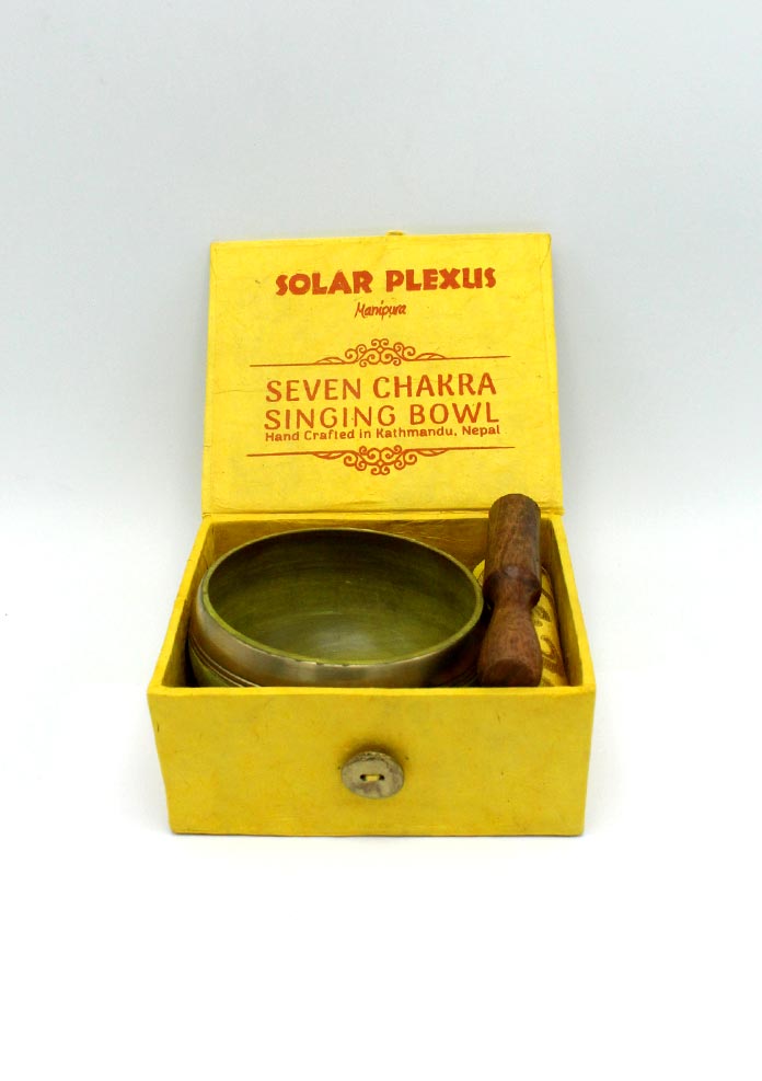Manipura Singing Bowl Gift Set 3 Inch - Solar Plexus Chakra