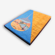 A Devotee Woman, Handpainted Bodhi Leaf Lokta Paper Journal - nepacrafts