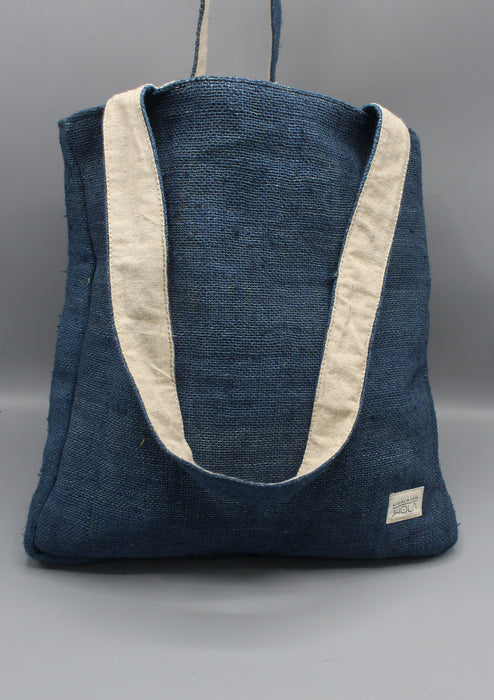 Eco Friendly Blue Hemp Tote Bag