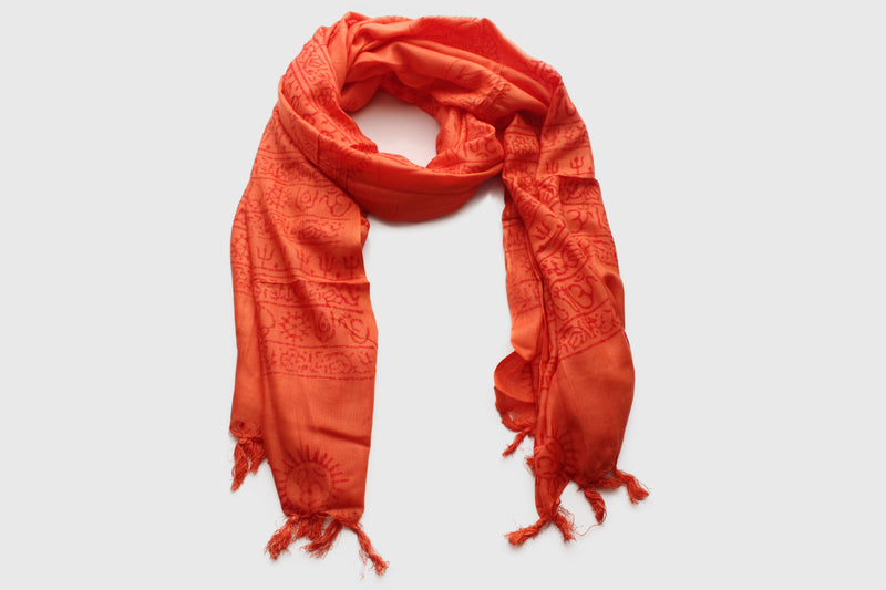 Buddha Printed Cotton Meditation Summer Shawl/Wraps with Beautiful Fringes - nepacrafts