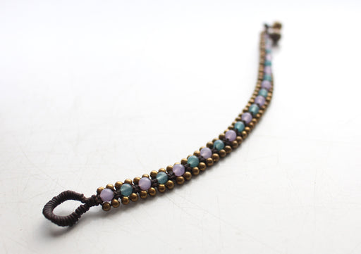 Transparent Glass Beads Handwoven Teen Anklet - nepacrafts