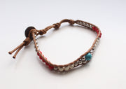 Handwoven Rainbow Beads Teen Bracelet - nepacrafts