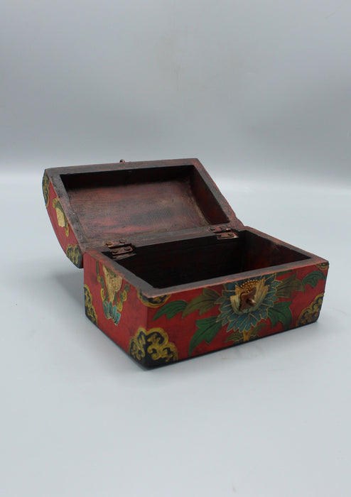 Handcrafted Painted Endless Knot Tibetan Decorative Treasure Box