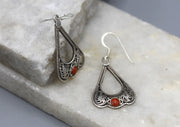 Tear Drop Sterling Silver Dangle Earrings - nepacrafts