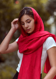 Monk Red Water Pashmina Shawl - nepacrafts