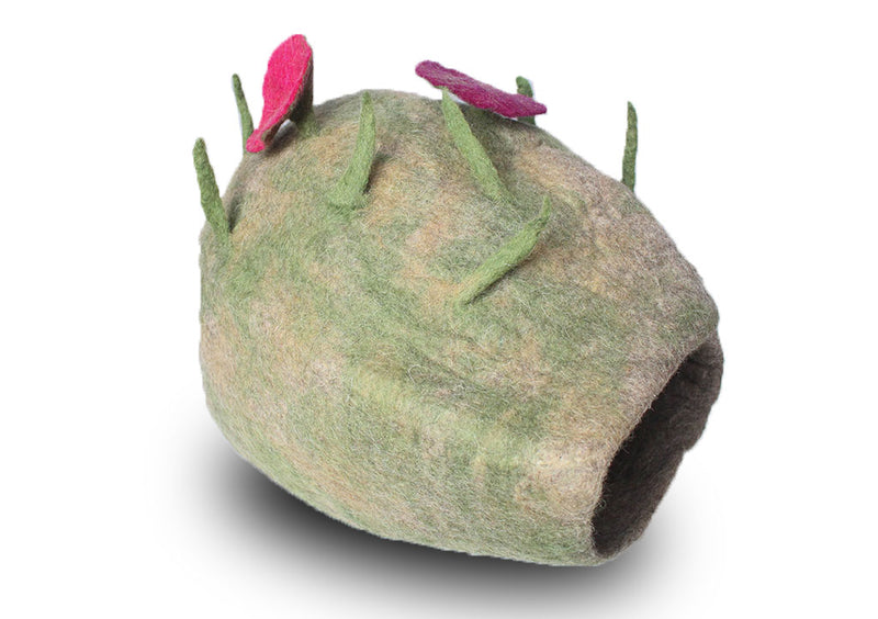 Hand Felted Wool Green Cat House, Cat Bed - nepacrafts