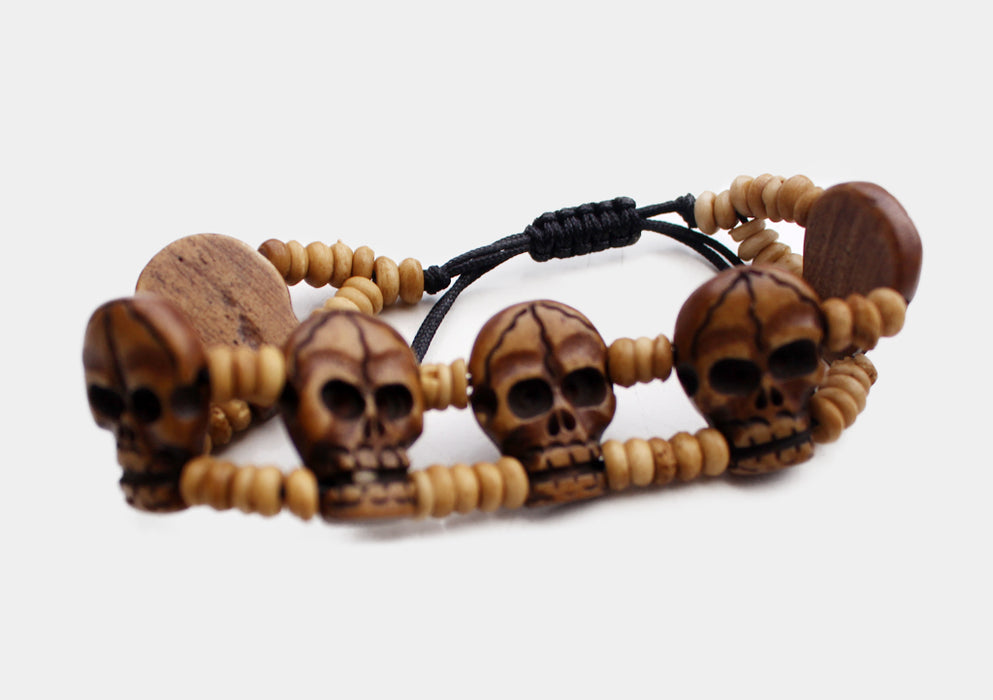 Handmade Skull Shaped Adjustable Wrist Bracelet - nepacrafts