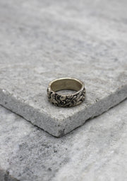 Fine Dragon Carving Sterling Silver Finger Ring - nepacrafts