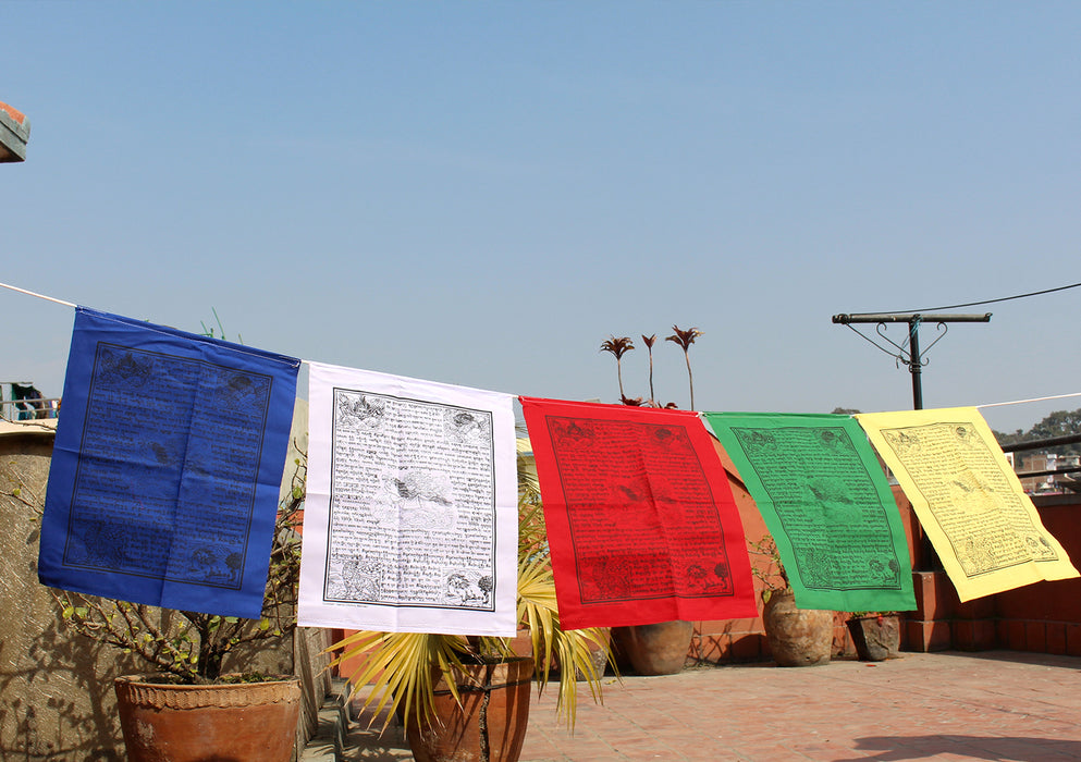 Extra Large Windhorse Prayer Flags-Gyaltsen Tsemo Victory Banner