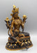 Green Tara Partly Gold Plated Statue - nepacrafts