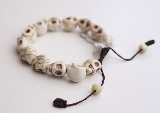 Unique Skull Head Adjustable Bone Bracelet - nepacrafts