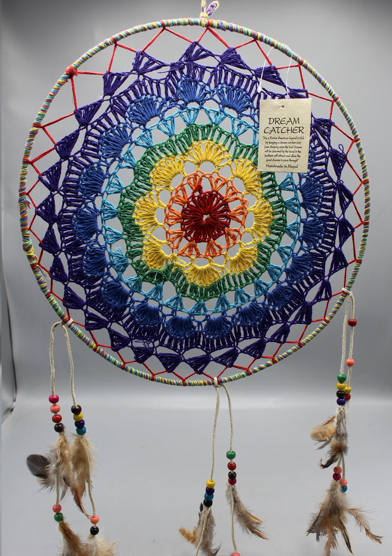 Multi Colored Mandala Dream Catcher 12 Inch