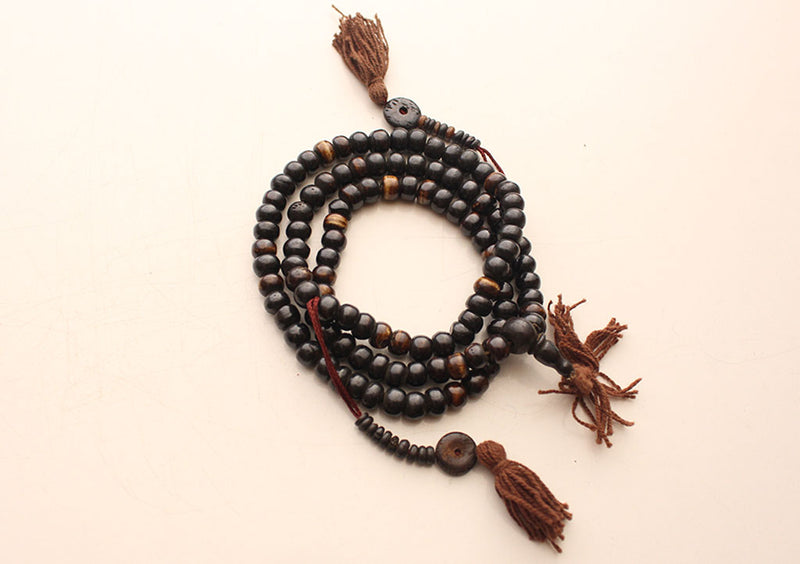 Yak Bone Tibetan Meditation Mala with Counter - nepacrafts