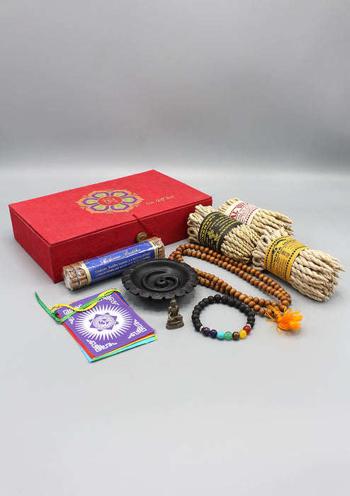 Tibetan Om Mani Rope Incense Gift Set