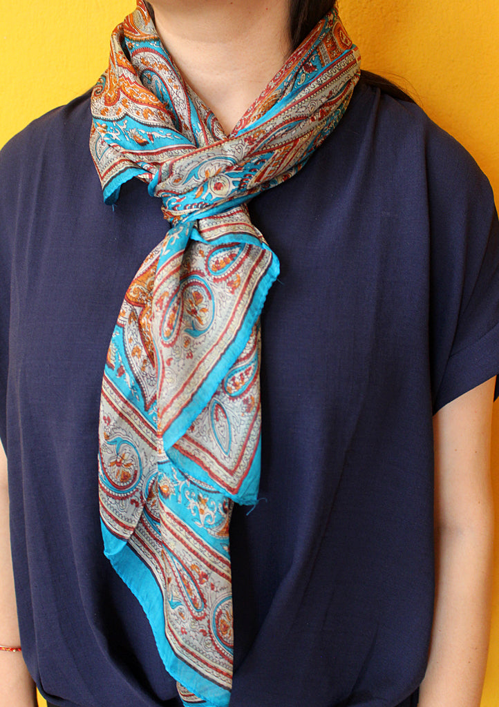 Elegant and Fashionable Flower Printed Silk Summer Scarves - nepacrafts