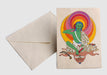 Handmade Milarepa Painted Lokta Paper Greetings Card - nepacrafts