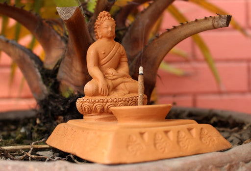 Meditating Buddha Incense Burner - nepacrafts