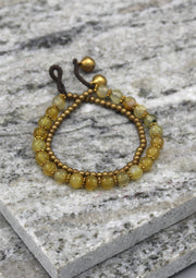 Trendy Glass Beads and Brass Bell Anklet - nepacrafts