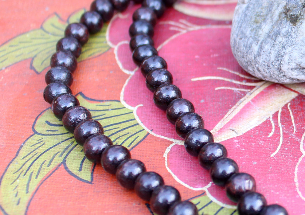 Black Rosewood Beads Tibetan Prayer Mala, Meditation and Yoga Mala - nepacrafts