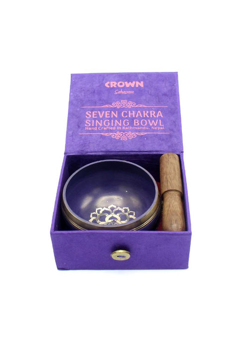 Sahasrara Singing Bowl Gift Set 3 Inch - Crown Chakra