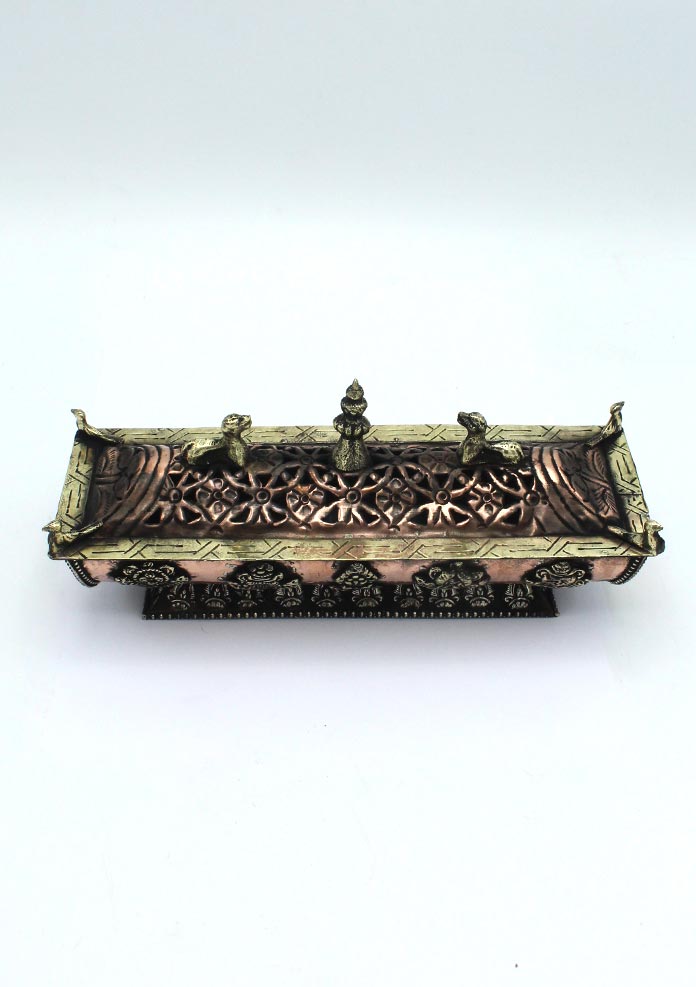 Tibetan Eight Auspicious Symbols Potala Copper Incense burner