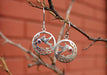 Round Silver Sterling Peace Dove Earrings - nepacrafts