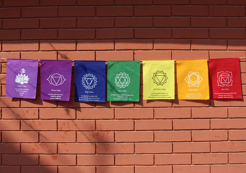Seven Chakra Healing Prayer Flags