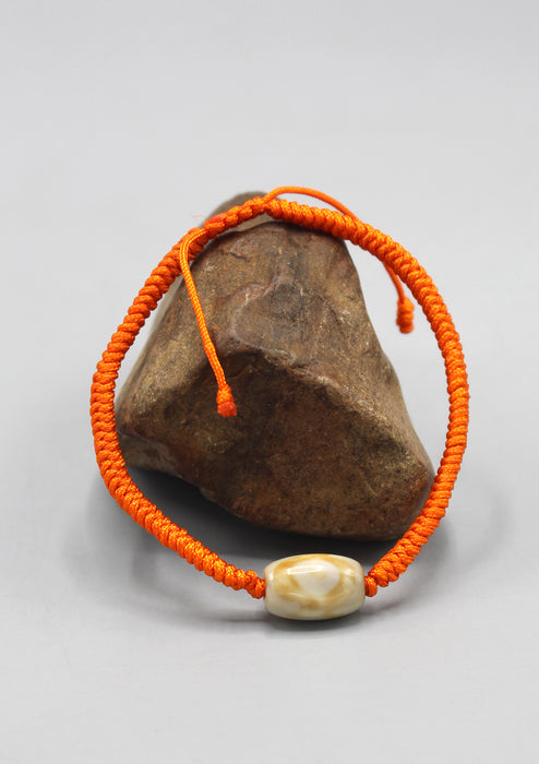 Lucky Knot Tibetan Bracelet with Dzi Bead Counter