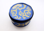 Seven Chakra Painted Singing Bowl Set with Blue Silk Brocade Gift Box - nepacrafts