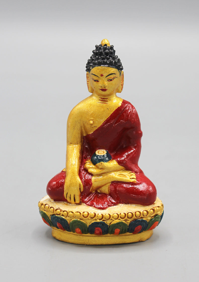 Handpainted Shakyamuni Buddha Statue 4" H