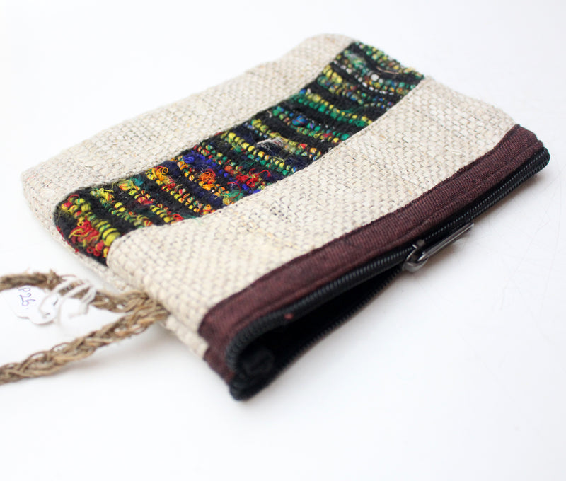 Hemp Clutch Purse with Zipper - nepacrafts