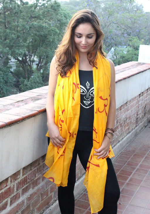 Yellow Cotton Summer Shawl - nepacrafts