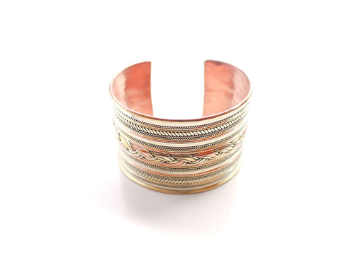 Braided Copper Tibetan Cuff Bracelet - nepacrafts