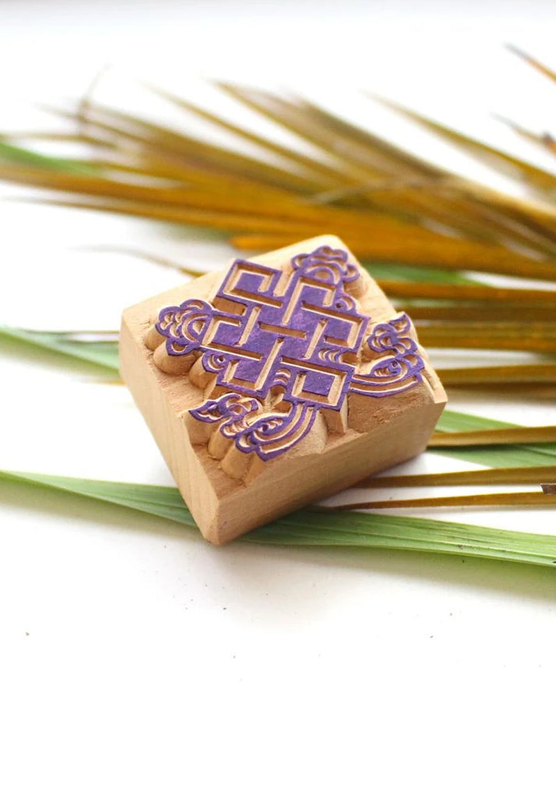 Auspicious Endless Knot Wooden Stamp