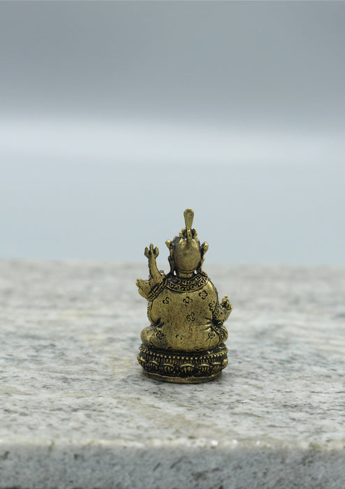 Brass Mini Guru Padmasambhava Statue 2"
